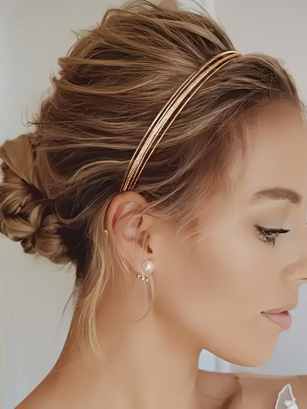 NWT Boho Chic Metal Multi Row Gold Headband